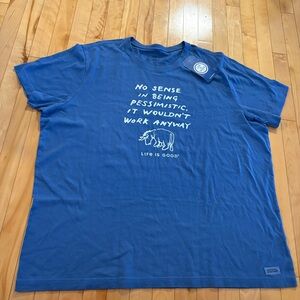 Life is Good t-shirt tee XXXL Eeyore Blue NEW